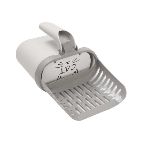 Лопатка для туалету Me&Pet з контейнером сіра (NMP35)