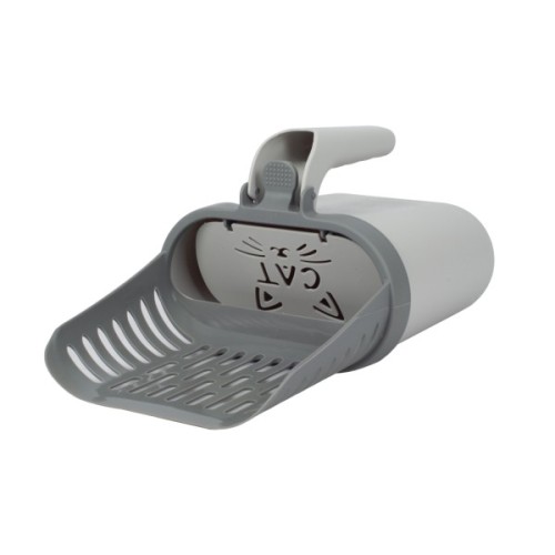 Лопатка для туалету Me&Pet з контейнером сіра (NMP35)