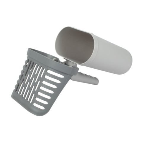 Лопатка для туалету Me&Pet з контейнером сіра (NMP35)