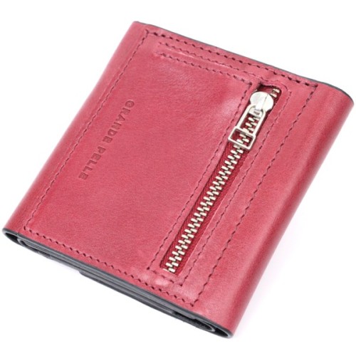 Гаманець Grande Pelle З натуральної шкіри Бордовий (16800)