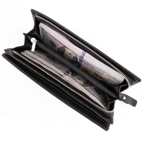 Гаманець ST Leather Шкіряний жіночий Чорний (19274)