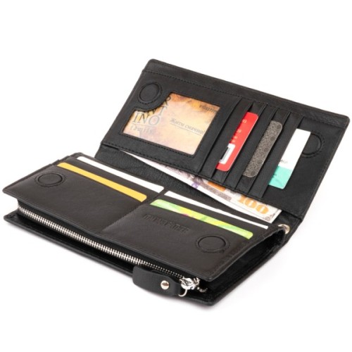 Гаманець ST Leather Шкіряний жіночий Чорний (19274)