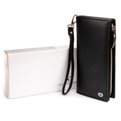 Гаманець ST Leather Шкіряний жіночий Чорний (19274)