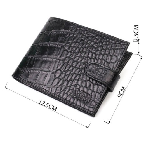 Гаманець Bond Accessories З натуральної шкіри Чорний (21995)