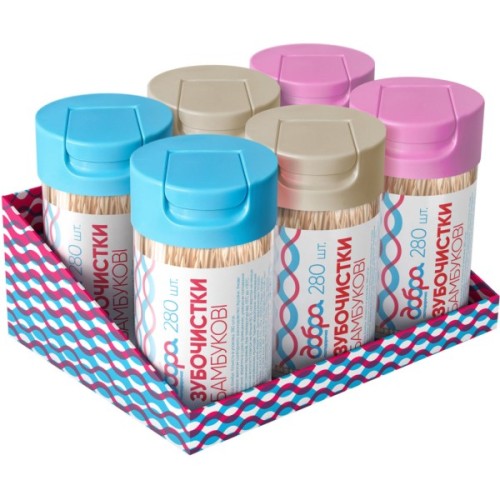 Зубочистки Добра Господарочка Бамбукові 280 шт. (4820086522267)