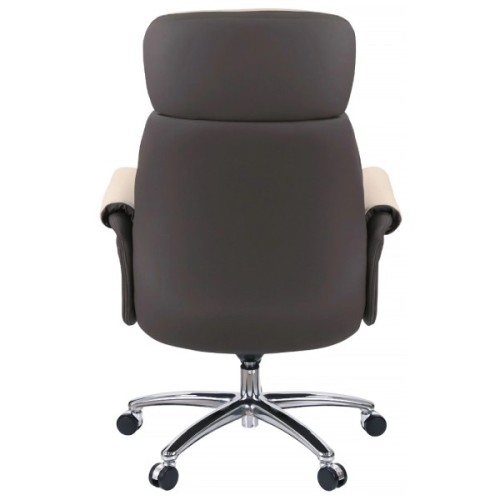 Офісне крісло Аклас Драгобрат, AL MB, Шкіра LC-F Beige/PU Dark Brown (00179841)