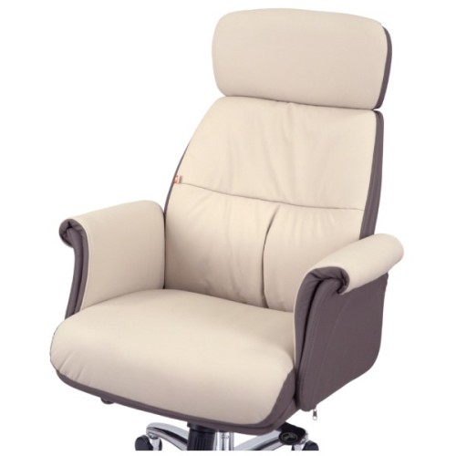 Офісне крісло Аклас Драгобрат, AL MB, Шкіра LC-F Beige/PU Dark Brown (00179841)