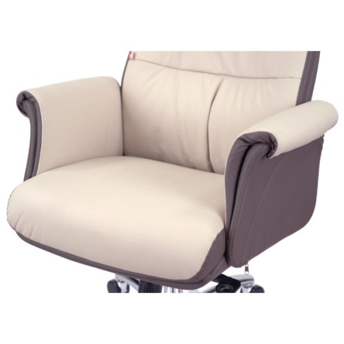 Офісне крісло Аклас Драгобрат, AL MB, Шкіра LC-F Beige/PU Dark Brown (00179841)