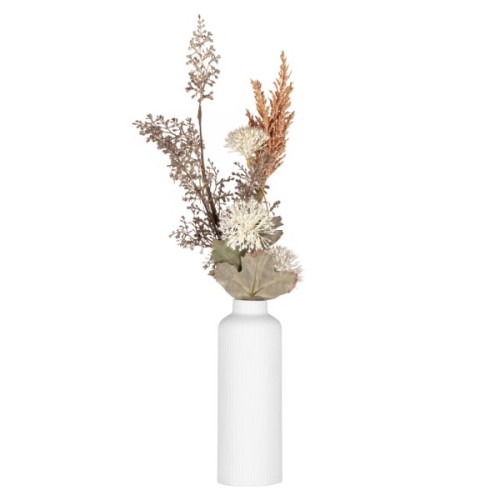Ваза Ardesto Liguria, 8х22.7см, порцеляна, білий (AR3803W)