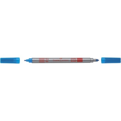 Фломастери Faber-Castell двосторонні Double-ended Fibre tip, 20 кольорів (28023)