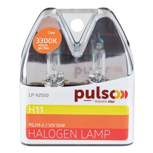 Автолампа PULSO H11/PGJ19-2 12v55w clear/plastic box (LP-92550)