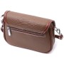 Сумка Vintage Жіноча з фактурним клапаном з натуральної шкіри Коричнева (22621)
