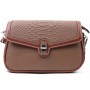 Сумка Vintage Жіноча з фактурним клапаном з натуральної шкіри Коричнева (22621)