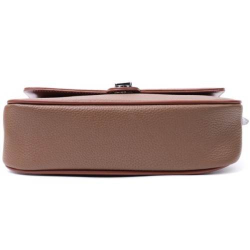 Сумка Vintage Жіноча з фактурним клапаном з натуральної шкіри Коричнева (22621)