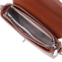 Сумка Vintage Жіноча з фактурним клапаном з натуральної шкіри Коричнева (22621)