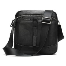 Сумка Vintage Через плече зі шкіри Чорна (20034)