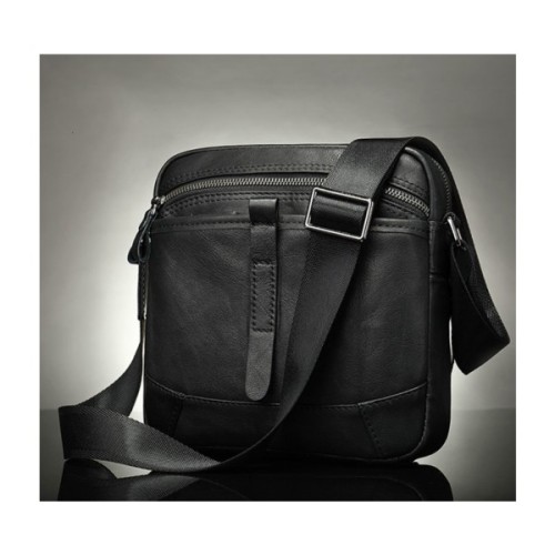 Сумка Vintage Через плече зі шкіри Чорна (20034)