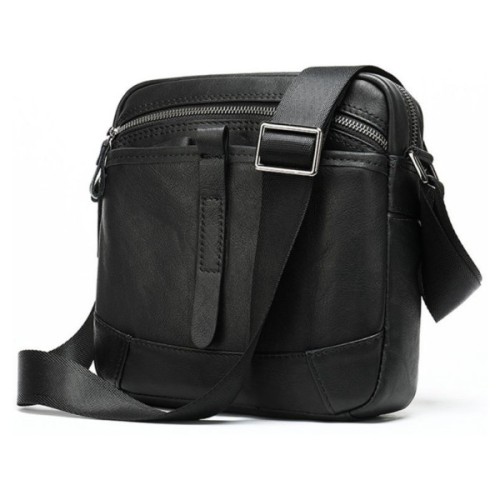 Сумка Vintage Через плече зі шкіри Чорна (20034)