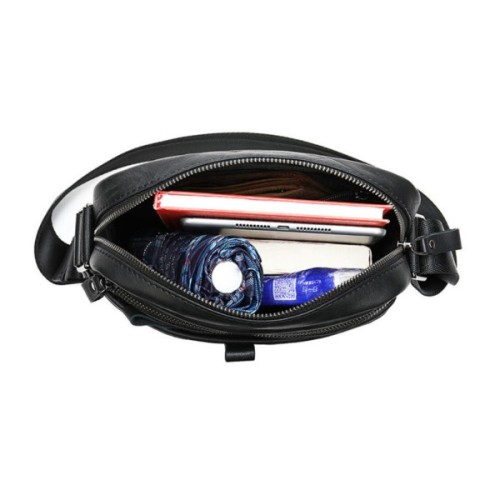 Сумка Vintage Через плече зі шкіри Чорна (20034)