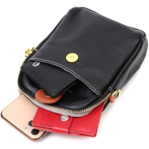 Сумка Vintage З натуральної шкіри Чорна (22269)