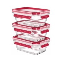 Харчовий контейнер Tefal Master Seal, Набір 3шт., скло, прозорий (N1051110)