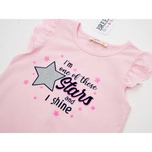 Футболка дитяча Breeze STARS (17109-128G-pink)