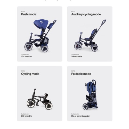 Дитячий велосипед QPlay Rito+ Eva Blue (S380-8Blue)