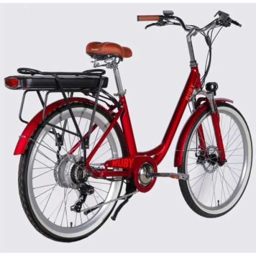 Електровелосипед Dorozhnik 26" eRUBY DD FR рама-17" 48B 15А*г 500Вт 2026 бордовий (ELB-D-26-304)