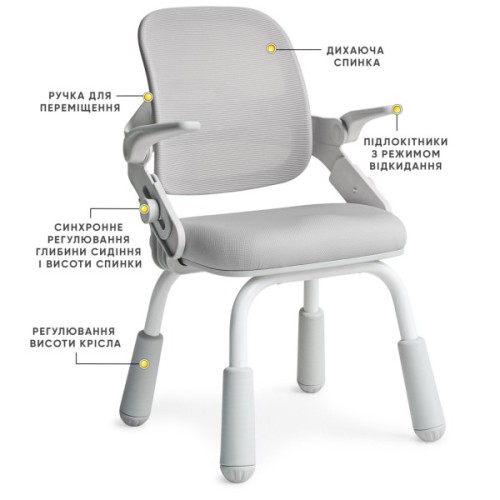 Дитяче крісло Mealux Neo Air Static Grey (Y-306 G)