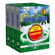 Пральний порошок Wash&Free Universal Гірська свіжість 3 х 400 г (9200000985982)