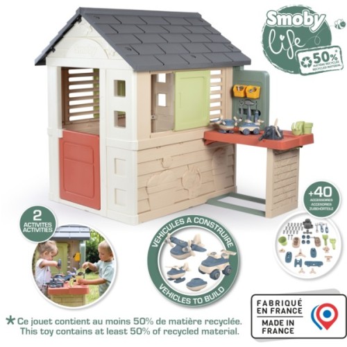 Ігровий будиночок Smoby Life Садова майстерня з станком, інструментами та аксесуарами (7600810742)
