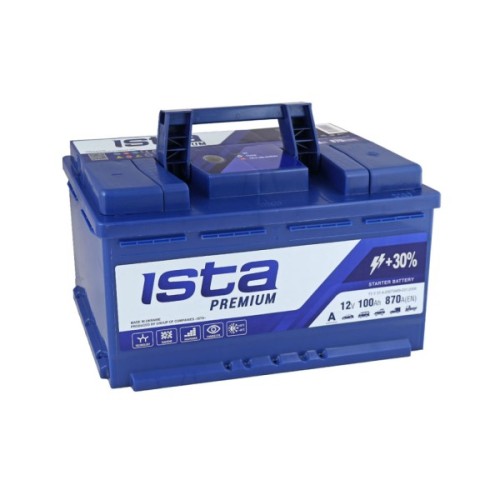 Акумулятор автомобільний ISTA Premium 100Ah 870A R+ (L5)