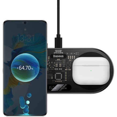 Зарядний пристрій Baseus 20W Digital LED Display (WXSX010101)