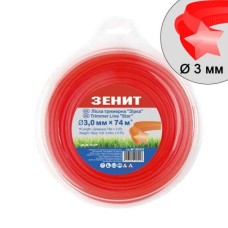 Жилка косильна Зеніт "Зірка" 3,0 мм x 74 м (3В-30-74-ОР) (40130074)