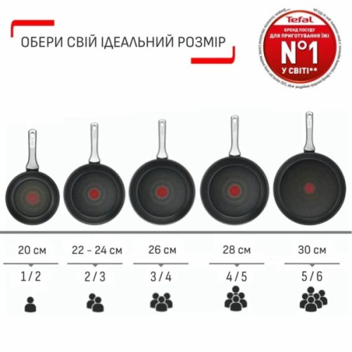 Сковорода Tefal Excellence Fusion, 28см, чорний (G3380602)