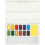 Акварельні фарби Faber-Castell Watercolors in Pans 12 кольорів + пензлик (185105) (169712) (32664)