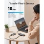 Концентратор USB-C 8-in-1 1xUSB-C PD100W + 1xHDMI + 2xUSB-A + 1xUSB-C 10Gbps + 1xRJ45 + SD black Anker (A83830A2)
