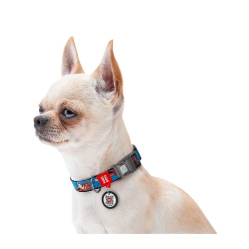 Нашийник для тварин WAUDOG Nylon з QR паспортом "Сила Супермена", пластиковий фастекс, XL (283-1079)