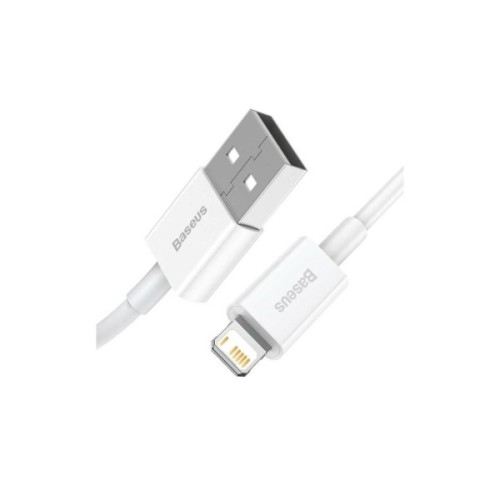 Дата кабель USB 2.0 AM to Lightning 1.5m Superior Fast Charging 2.4A white Baseus (CALYS-B02)