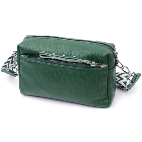 Сумка Vintage Шкіряна жіноча Зелена (22651)