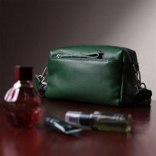 Сумка Vintage Шкіряна жіноча Зелена (22651)