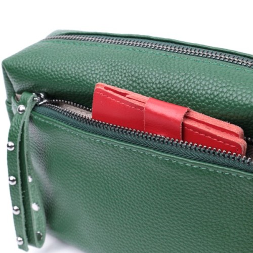 Сумка Vintage Шкіряна жіноча Зелена (22651)