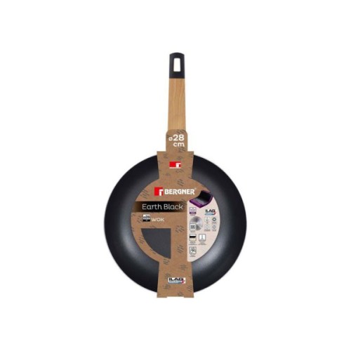 Сковорода Bergner Wok Earth Black 28 см (BG-34627-BK)