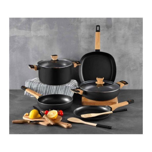 Сковорода Bergner Wok Earth Black 28 см (BG-34627-BK)