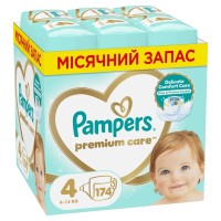 Підгузки Pampers Premium Care Розмір 4 (9-14 кг) 174 шт (8006540855935)