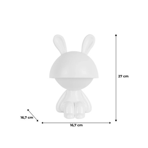 Нічник Kite Світильник LED з акумулятором Cute Bunny, білий (K25-316-1-1)