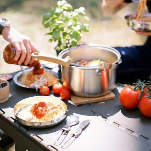 Набір туристичного посуду Tribe Compact Set сталевий (T-FC-0021-metal)