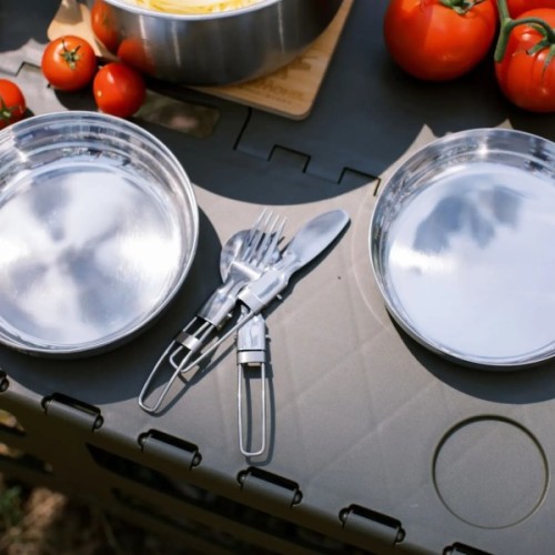 Набір туристичного посуду Tribe Compact Set сталевий (T-FC-0021-metal)