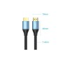 Кабель мультимедійний HDMI M to HDMI M 3.0m V2.0 4K60Hz aluminum alloy blue Vention (ALHSI)