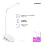 Настільна лампа ColorWay LED Flexible & Clip з вбудованим акумулятором 500mAh (CW-DL04FCB-W)